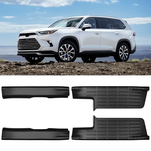 BIBLOZ Inside Door Sill Protector Compatible with Toyota Grand Highlander 2024 2025 2026 Accessories LE/XLE/Limited/Platinum Door Sill Guards Trim(Not for Highlander)