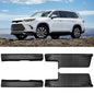 BIBLOZ Inside Door Sill Protector Compatible with Toyota Grand Highlander 2024 2025 2026 Accessories LE/XLE/Limited/Platinum Door Sill Guards Trim(Not for Highlander)