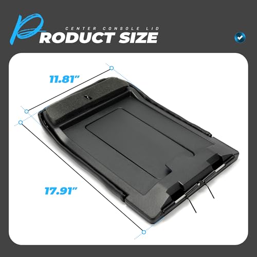 ECOTRIC Center Console Lid Compatible with 1999-2007 Chevy Silverado Tahoe Avalanche Suburban GMC Sierra Yukon Escalade Replacement for 19127364 19127365 19127366 Black
