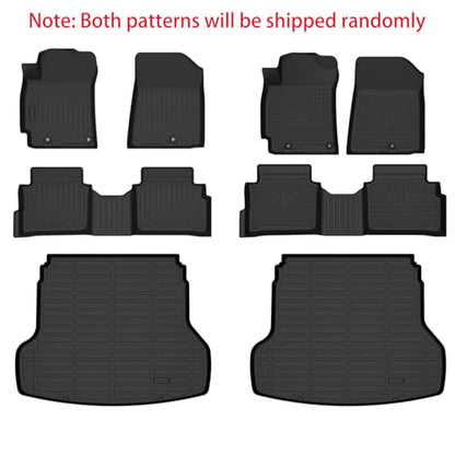 KELCSEECS® Floor Mats & Cargo Liner Custom for Kia Forte 2024 2023 2022 2021 2020 2019,All Weather Protection TPE Floor Liners Front& Rear Row Full Set Kia Forte Accessories Black - style: 15) For 2019-2024 Forte Full Set