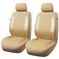 Flying Banner car seat Covers Protects Water Proof Faux Leather Carbon Fiber Fronts Golden Beige (Beige Golden, Front Pair) - color: Golden Beige, size: Front Pair -- 2PCS