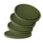 Car Cup Holder Coaster 4 Pack - Non Slip & Shockproof,Flexible PVC Rubber Insert for Car/Truck/SUV/VAN (2.75"x0.2") Universal Fit Auto Cup Holders Accessories for Women and Man (Blackish Green) - color: Blackish Green
