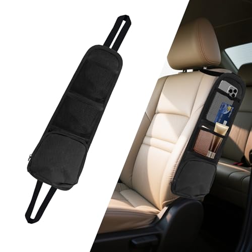 Car Seat Side Storage Pocket, Car Multifunctional Seat Organizer Hanging Bag, Auto Mobile Phone Wallet Sunglasses Mesh Net Pocket, Auto Accessories for Cars SUVs Trucks (Black, 1PCS) - color: Black, size: 1PCS