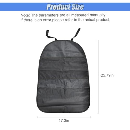2PCS Kick Mat Back Seat Protector, Waterproof Car Backseat Cover for Kids with 2 Storage Mesh Pockets, Universal Vehicle Seat Back Organizer Protect from Dirt and Mud