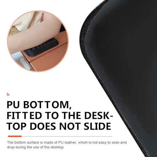 2 PCS Car Arm Rest Elbow Pads, Arm Rest Cushion with Memory Foam Pad for Arm Support, Universal PU Non Slip Auto Armrest Pad, for Most Cars, Trucks, SUVs (Black)