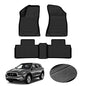 KUST All Weather Floor Mats for 2019-2025 Infiniti QX50/2022-2025 QX55 Accessories Car Mats 1st & 2nd Row Floor Liners, TPE Rubber Raised Edge - style: For │ QX50 2019-2025 │ Floor Mats