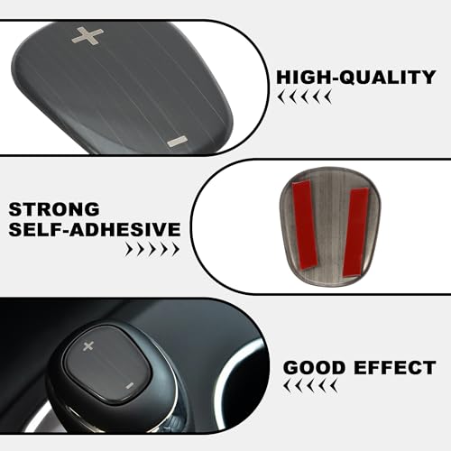 TOMALL Stainless Steel Car Gear Shift Knob Cover Compatible with Chevy Equinox 2018-2020 Shift Panel Trim Gear Lever Cover for Car Interior Car Accessories (Black Brushed) - color: Stainless Gear-Black Brushed