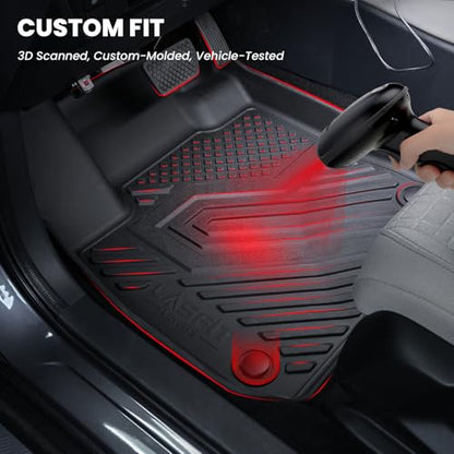 LASFIT Floor Mats & Cargo Mat with Backrest Mat for Honda HRV 2027 2026 2025 2024 2023 Sport/LX/EX-L & for Acura ADX 2025-2026, All Weather TPE Custom Fit HR-V Floor Liner Accessories Full Set - style: 6）For Honda HR-V | 2023-2027 | Full Set