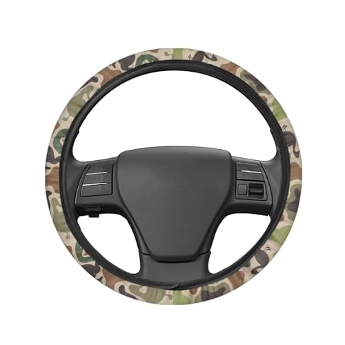 Camo Car Steering Wheel Cover for Men Duck Print Steering Wheel Covers with Elastic Edge Washable Automotive Accessories 15 Inch Gift for Holiday - color: Camo Hunting Duck