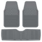ClimaTex Heavy Duty Car, Truck, Van, and SUV Automotive Floor Mat for Floor Protection, Weatherproof Deep Channel No-Slip Front and Back Seat Liner Mats, 3 Piece Set, Gray - color: Grey, style: 3-Piece Set