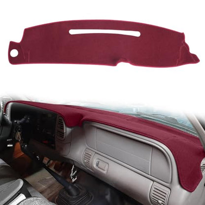 Dash Cover Custom Fit for 1997-2000 Chevy Chevrolet/GMC C1500 C2500 C3500 K1500 K2500 K3500, 1997-1999 GMC Yukon/Chevy Tahoe, 1999-2000 Cadillac Escalade,Dashboard Cover Mat Pad (Maroon) - color: Maroon