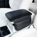 Car Center Console Cover Armrest Cover, Carbon Fiber PU Leather Auto Center Console Pad Protector with Side Storage Bags, Universal Waterproof Anti-Slip for Most Cars Trucks Vans