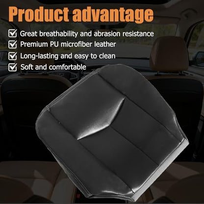 #692 or 69i Dark Gray Driver Side Bottom Foam Cushion ＆Replacement Seat Cover Leather Fit for Chevy Silverado Avalanche Tahoe Suburban/GMC Sierra Yukon 2003 2004 2005 2006 - color: Dark Gray