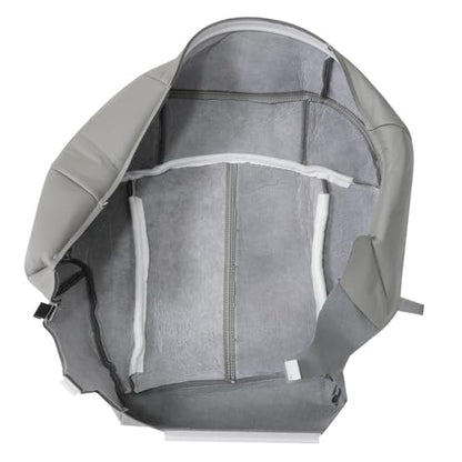 Priprilod 922/122 Gray Driver Side Bottom Replacement Seat Cover & Bottm Foam Cushion Compatible with Chevy Silverado Tahoe Suburban Avalanche GMC Sierra Yukon 1999 2000 2001 2002 - color: Gray