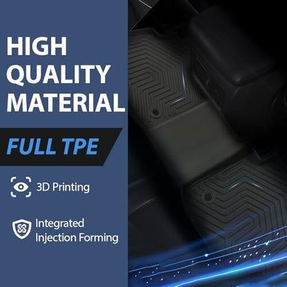 PIT66 Floor Mats Cargo Liners Compatible with Tesla Model 3 2017-2023 Sept Old Style, NOT Fit 2023.Oct-2026 new Model (Heavy Duty) TPE 3-Piece Premium, All Weather Floor Liners Black - size: Fit Tesla Model 3 2017-2023 | 3PCS