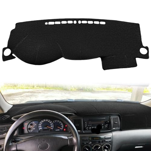 Dash Cover Mat Custom Fit for Toyota Corolla 2003 2004 2005 2006 2007 2008,Dashboard Cover Pad Cap Carpet Protector(Black) Z01 - color: black