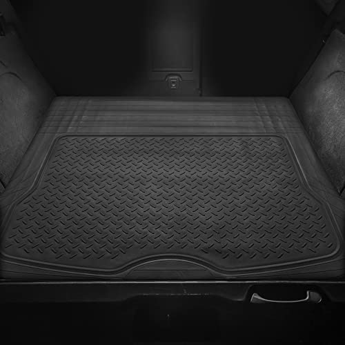 FH Group ClimaProof Universal Cargo Mat – All-Weather, Trimmable Trunk Mat (54.5" W x 44" D) – Fits Most Cars, SUVs & Trucks – Black - color: Black, size: Large