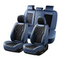 Universal Seat Covers for Cars Full Set, Automotive Seat Covers, Waterproof Leather Car Seat Protector Fit for Most Sedans SUV Pick-up Truck- Blue&Black
