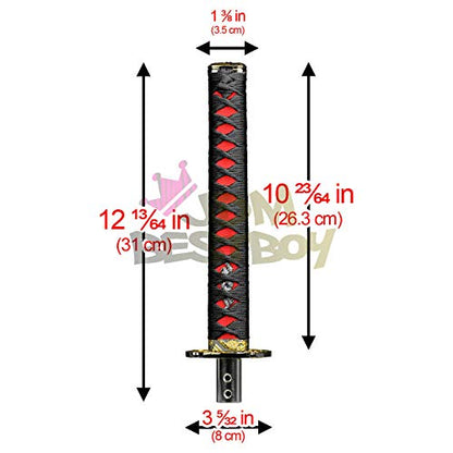 JDMBESTBOY Samurai Sword Black Red Shift Knob Shifter Alloy Katana Adapters Universal 26cm - color: Black Red, size: 26cm
