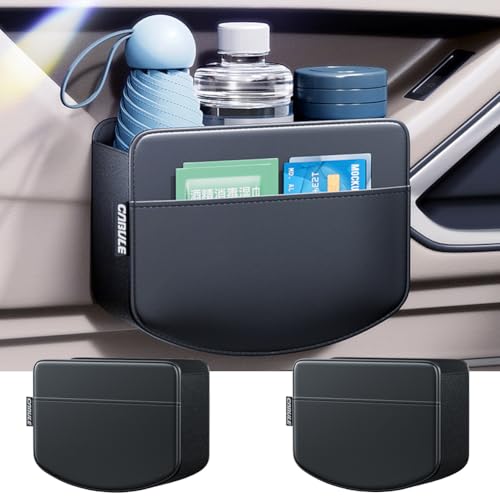 Tumecos 2Pcs Multifunctional Car Storage Box,Trash Can, Auto Door Side Organizer,Large Capacity Storage Bag,Foldable Back Seat Storage Pocket, Car Accessories Organizer Box(Style B)