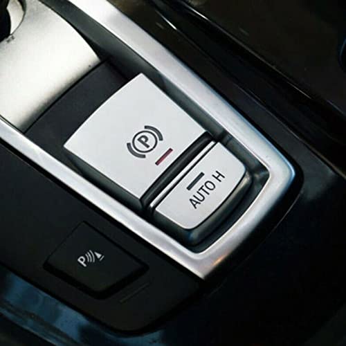 Handbrake Button Cover Trim Chrome Silver Parking Auto Hold Hand Brake Switch Buttons Sticker for BMW 528i 530i 535i 640i 740i 750i X3 X5 X6 F10 F07 F06 F12 F13 F01 F02 F25 F26 F15 F16