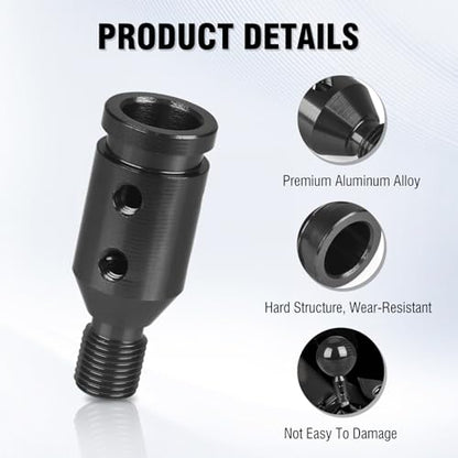 Universal Gear Shift Knob Adapter 12x1.25,Aluminum Alloy Shifter Knob Adapter,Gear Shift Adapter for Non-Threaded Manual Shifters M12x1.25(Black) - color: M12x1.25(Black)