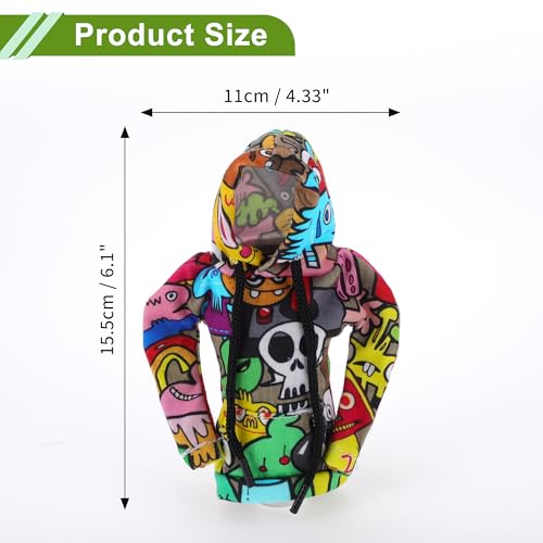 Universal 15.5x11cm/6.1"x4.33" Gear Shift Knob Cover Decoration Stick Shifting Handle Protector Polyester 1 Pc Skeleton Hoodie Style Orange Green Red