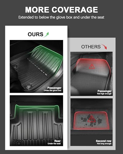 All Weather Floor Mats Fit for 2017-2022 Honda CR-V All Models (Include Hybrid) - Custom Fit TPE Floor Liners Accessories for Honda CRV 1st and 2nd Row Full Set Car Mats - size: 2017-2022 CRV Floor Mats (Include Hybrid)