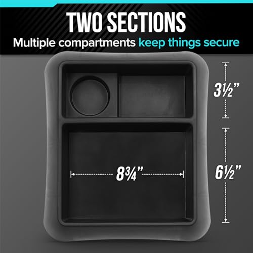 Moblorg Heavy Duty Storage Organizer for Vehicle Trunk, Garage, Under Sink Organizer, Recycled Plastic, Made in USA (Black)