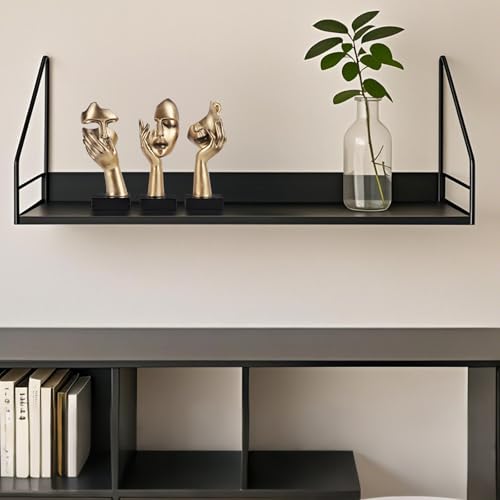 3 Pcs Thinker Small Statue Set - Black Gold Home Decor Abstract Art Figurines for Shelves, Living Room Coffee Table, Office Desktop (3 Pcs Gold, 6")