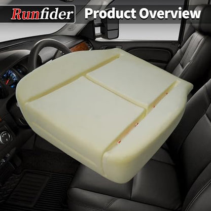 Driver Side bottom Replacement Seat Foam Cushion Seat Foam Pad Compatible with Chevy Avalanche Silverado Suburban Tahoe GMC Sierra Yukon 2007 2008 2009 2010 2012 2013 2014