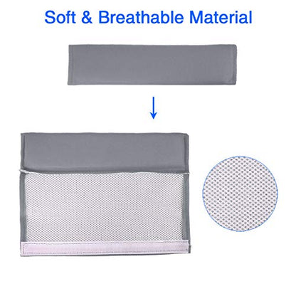 X AUTOHAUX 4pcs Universal Gray Car Safety Seat Belt Pads Cover with Soft Polyester Fiber Auto Seatbelt Shoulder Pad for More Comfortable Driving - color: Gray