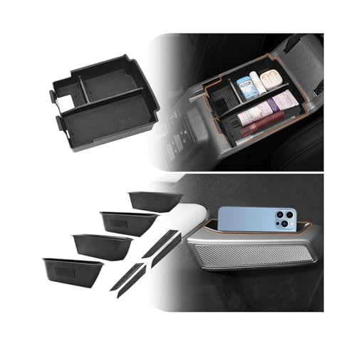 GZSH 2 PCS Trunk Organizers for 2025 Ford Bronco 4 Doors Automatic Transmission ONLY with Center Console Organizer, Door Handle Storage Not for manual transmission (Not for Sport & 2Door) - size: Medium