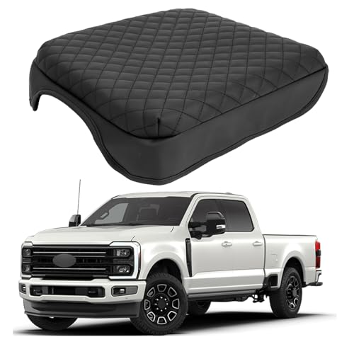 Center Console Armrest Cover for Ford F250 F350 F450 F550 2023 2024 2025 2026 Fully Covered Anti-Scratch Thickened Heighten Protector Interior Accessories(for Bucket Seat Console) - size: Compatible with F250 F350 F450 F550 2023-2026