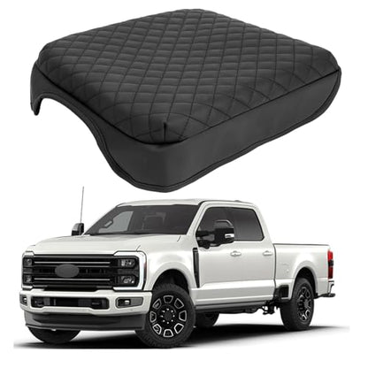 Center Console Armrest Cover for Ford F250 F350 F450 F550 2023 2024 2025 2026 Fully Covered Anti-Scratch Thickened Heighten Protector Interior Accessories(for Bucket Seat Console) - size: Compatible with F250 F350 F450 F550 2023-2026