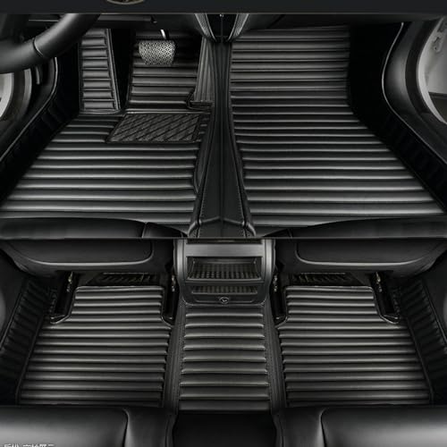 Floor Mats for Cars, All-Weather Mats, Waterproof Trim-to Fit Automotive Floor Mats for 99.9% Cars Sedan Trucks SUV, Custom Floor Liner Car Accessories (Black Stripe) - color: Black stripe