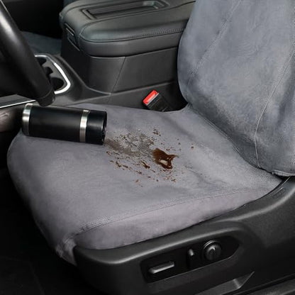 Covercraft Carhartt SeatSaver Custom Seat Covers | Fits 2023-2025 Ram ProMaster 1500/2500/3500 | 1st Row Bucket Seats, Duck Weave Gravel