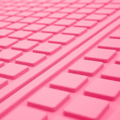MotorTrend FlexTough Rear Cargo Mat – Heavy-Duty Trimmable Rubber Trunk Mat, Universal All-Weather Cargo Liner for Cars, SUVs & Trucks, Flexible Non-Slip Automotive Floor (Pink)