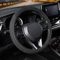 15 inch Microfiber Suede Car Steering Wheel Cover, Universal Anti-Slip Grip Protector for SUV Truck, Black