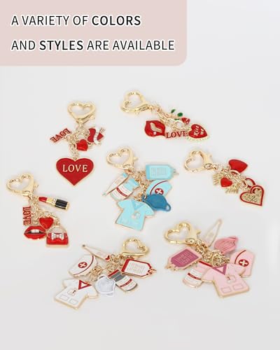 Key Chain Purse Charms - Bag Charms Keychain for Handbag, Car Keychain Wallet Accessories for Women - color: Angle Heart