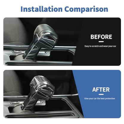 Gear Shift Knob Cover Stick Shifter Cap Cover Compatible with Ford F150 2021-2025+(Bronze) - color: Bronze