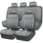 CAR PASS Neoprene Waterproof Seat Covers Full Sets, Wetsuit Car Seat Covers 5 Seats Universal Fit for Vans, Truck, SUV, 3D Tyre Embossed Seat Covers Anti Slip with Armrests, Aibag Compatible(All Gray) - color: Pure Gray Neoprene, size: Full sets