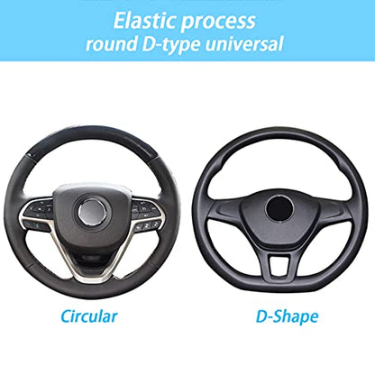 Elastic Stretch Steering Wheel Cover, Universal 15 Inch Automotive Steering Wheel Cover, Microfiber Breathable Ice Silk, Anti-Slip, Odorless, Easy Carry,Warm in Winter and Cool in Summer (Purple) - color: Purple