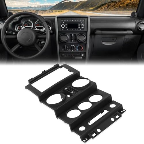 G-PLUS Dash Board Instrument Panel Dash Center Bezel Trim Compatible with Jeep Wrangler 2007 2008 2009 2010 - size: 2007-2010 Jeep Wrangler | Black