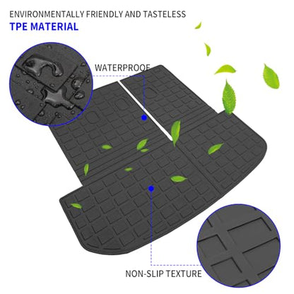 Rongtaod Cargo Mat Compatible with Hyundai Palisade 2020-2025 Trunk Mat Cargo Mat Cargo Liner All Weather Trunk Liner 2024 Palisade Accessories (Trunk Mats with Backrest Mat) - color: 20-25,Trunk Mat with Backrest Mat