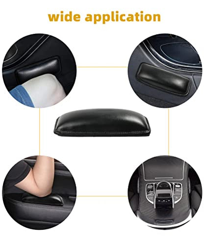 YAKEFLY 2 Pack Soft Car Center Console Knee Leg Elbow Cushion Pad,Universal Leather Car Armrest Pillow Car Knee Cushion Elbow Pillow Thigh Support Comfort Pillow,Automotive Interior Accessories