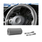 Genuine Leather Car Steering Wheel Cover, DIY Sewing Stitch on Wrap Auto Wheel Cover with Needle Thread, Breathable Anti-Slip Vehicle Steering Stitching Protector, Universal Fit (Gray) - color: Gray