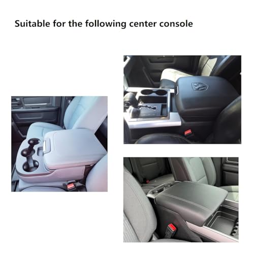 Neoprene Center Console Cover for RAM 2014-2025 | 1.5mm Sweat-Proof, Pet-Proof Armrest Protector | UV Resistant & Elastic Straps