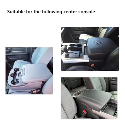 Neoprene Center Console Cover for RAM 2014-2025 | 1.5mm Sweat-Proof, Pet-Proof Armrest Protector | UV Resistant & Elastic Straps
