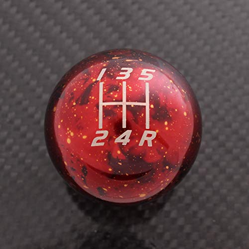 Cosmic Space Shift Knob, Compatible/Replacement for 2002-2014 Subaru WRX 5 Speed - color: Cosmic Red